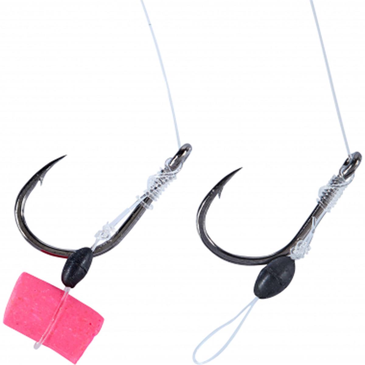 Method feeder hook with cord stopper