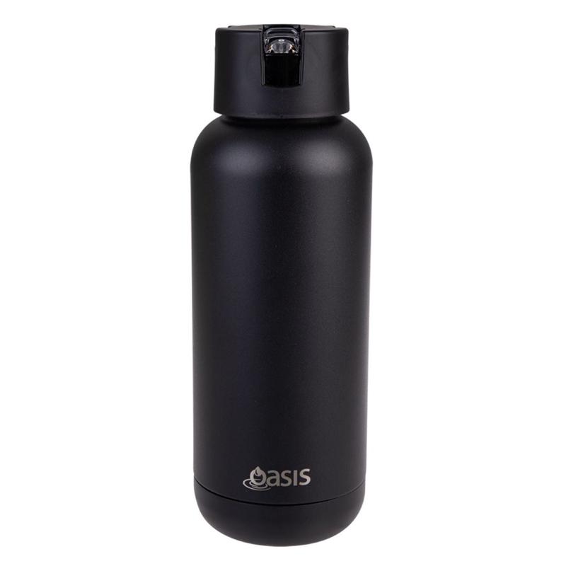 Oasis Stainless Steel Insulated Ceramic Moda Bottle 1L - Black