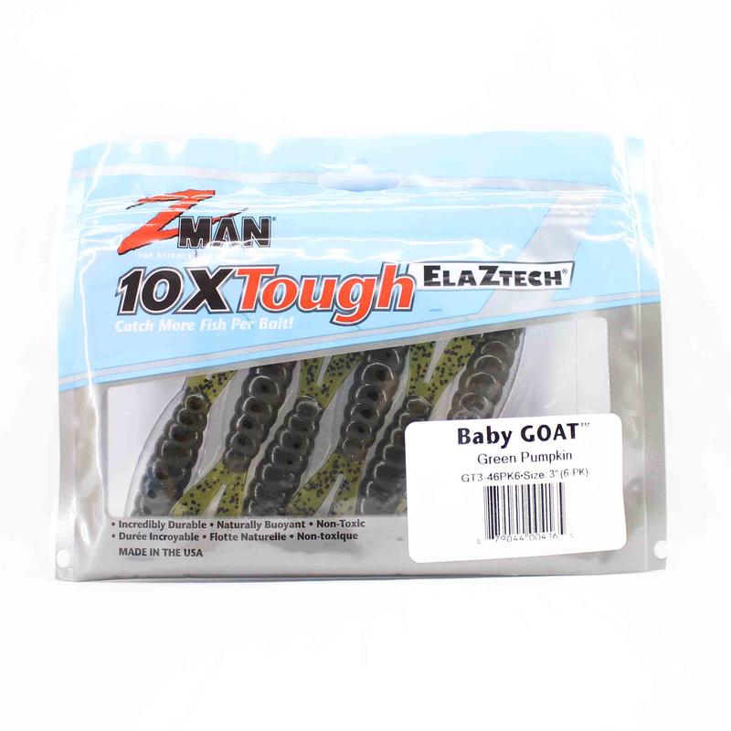 Zman Soft Lure Baby Goat 3 Inch 6/Pack Green Pumpkin (4165)