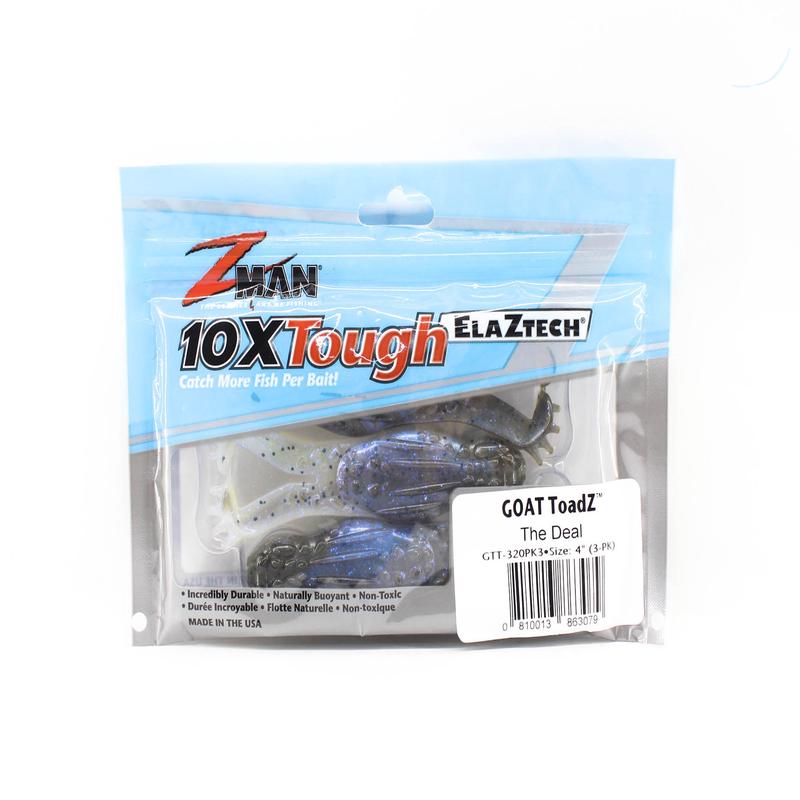 Zman Soft Lure Goat ToadZ 4 Inch 3/Pack The Deal (3079)