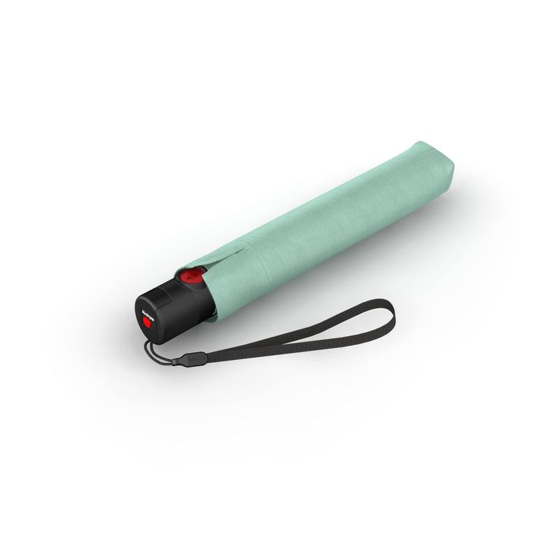 Knirps U.200 Ultralight Duomatic Umbrella (UV Protection) - Mint & Iridisent Heat Shield