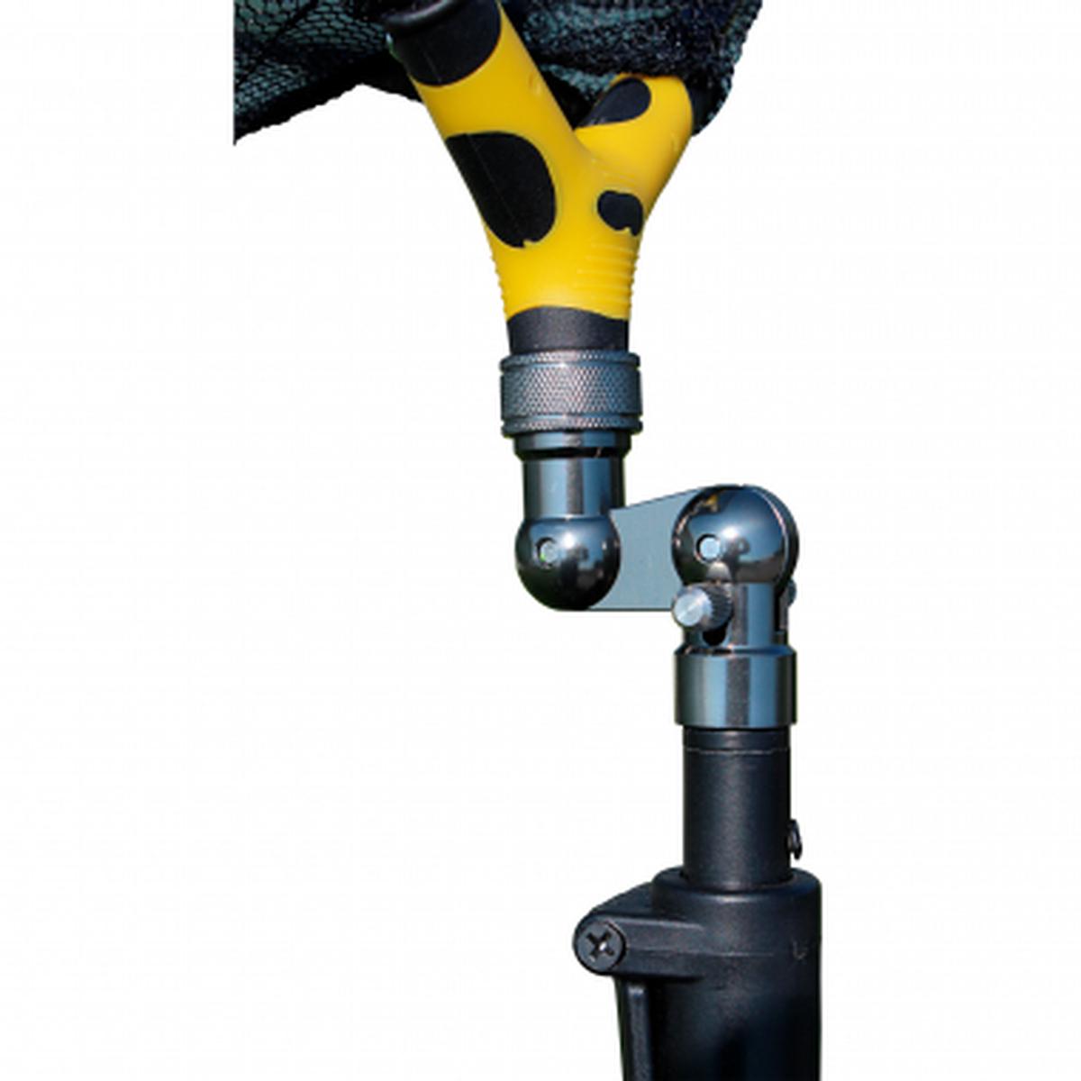Folding adapter for pole fishing nets