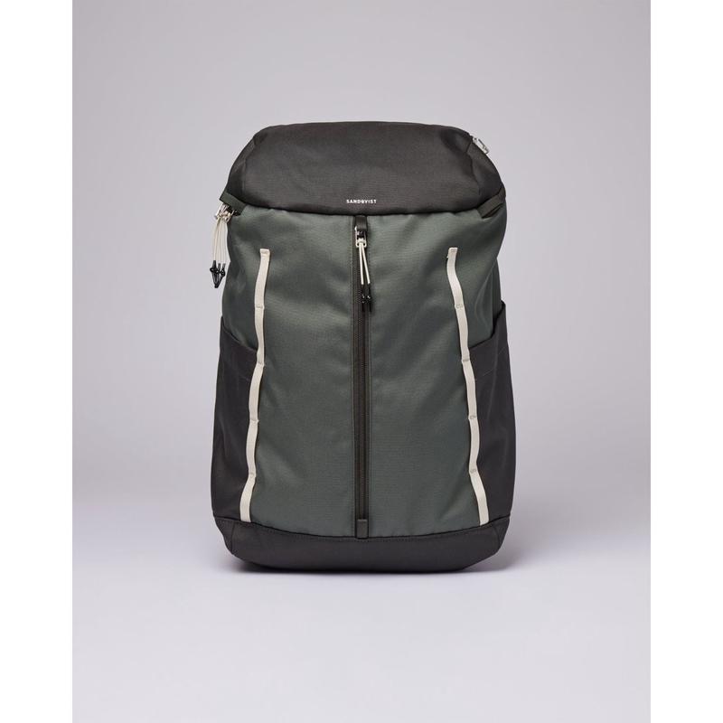 Sandqvist Sune Backpack - Multi Green W/Green Webbing