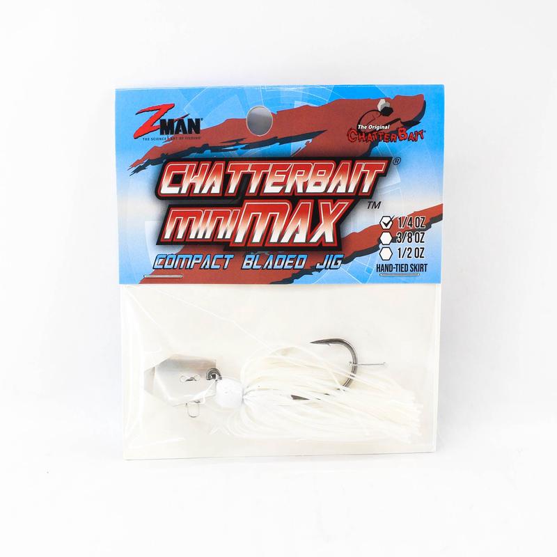 Zman Chatterbait Mini Max Sinking Lure 1/4 Oz Pearl Ghost (7784)