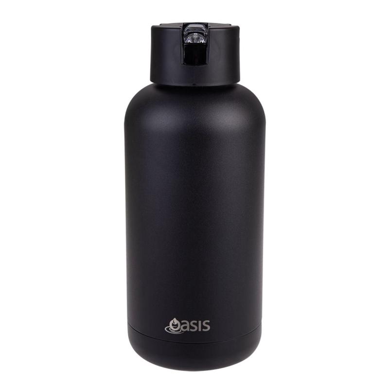 Oasis Stainless Steel Insulated Ceramic Moda Bottle 1.5L - Black