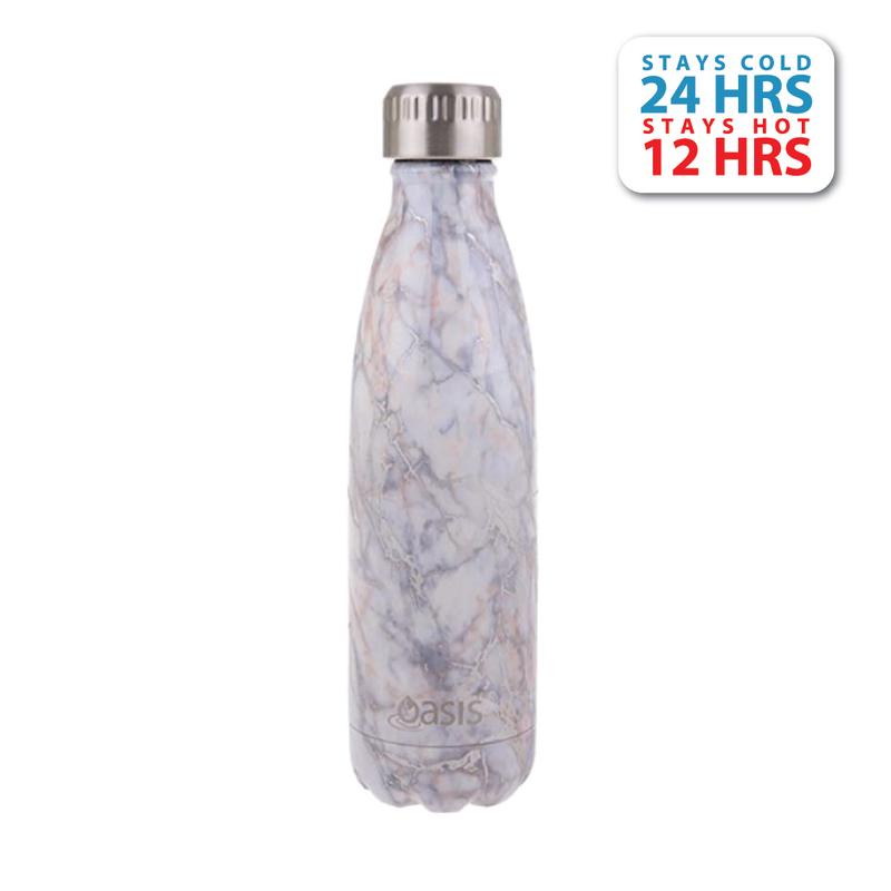 Oasis Stainless Steel Insulated Water Bottle 500ML - Silver Quartz