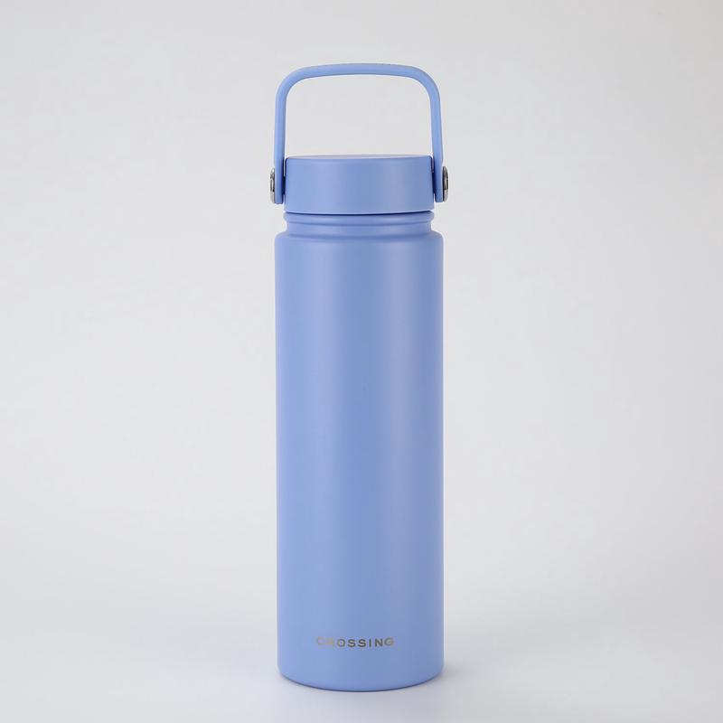 Crossing Urban Ceramic S/S Insulated Flat Cap Bottle With Handle 720ml - Heirloom Blue (Light Blue)