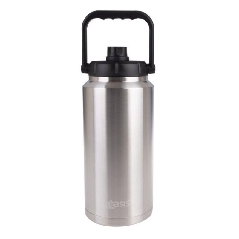 Oasis Stainless Steel Insulated Jug with Carry Handle 3.8L - Silver