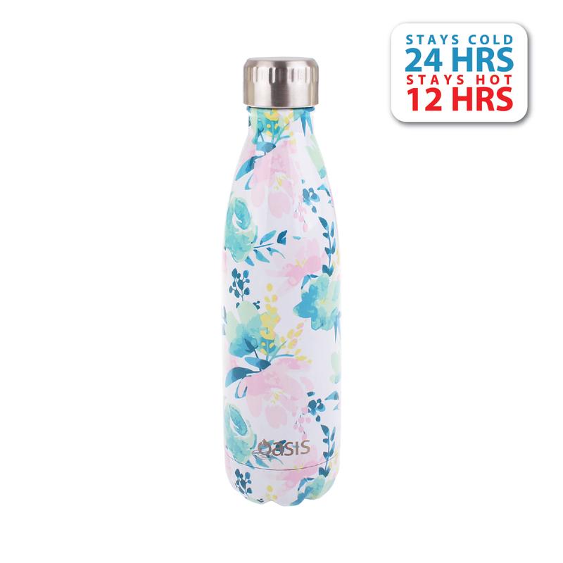Oasis Stainless Steel Insulated Water Bottle 500ML - Floral Lust
