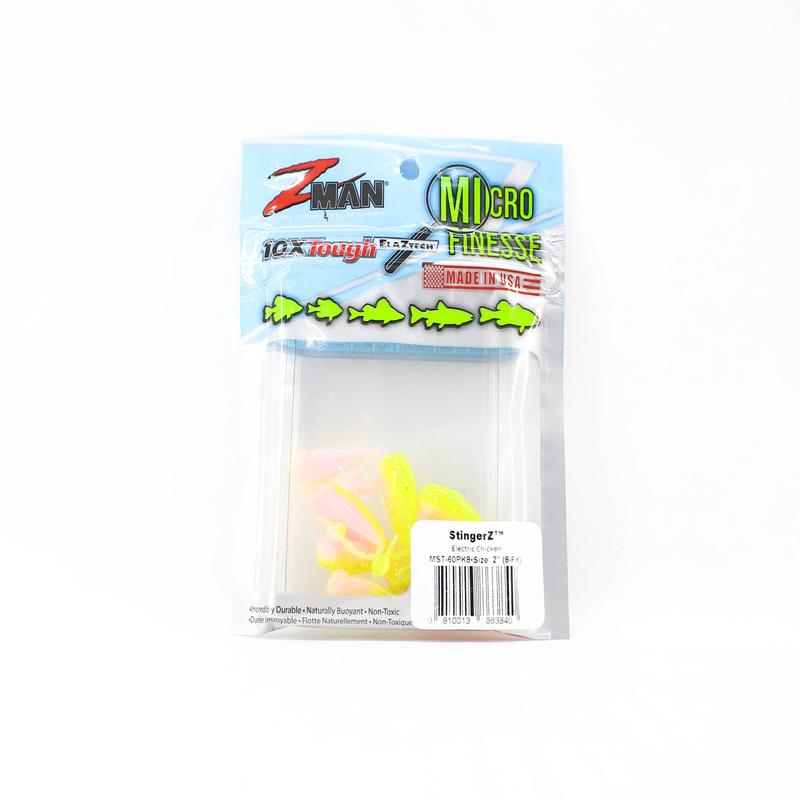 Zman Soft Lure StingerZ 2 Inch 8/Pack Electric Chicken (3840)