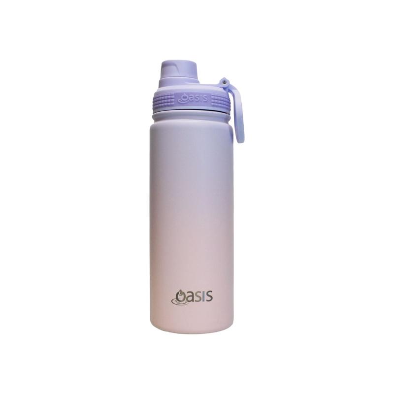 Oasis Stainless Steel Insulated Sports Water Bottle with Screw Cap 550ML (Ombre) - Coral Mist