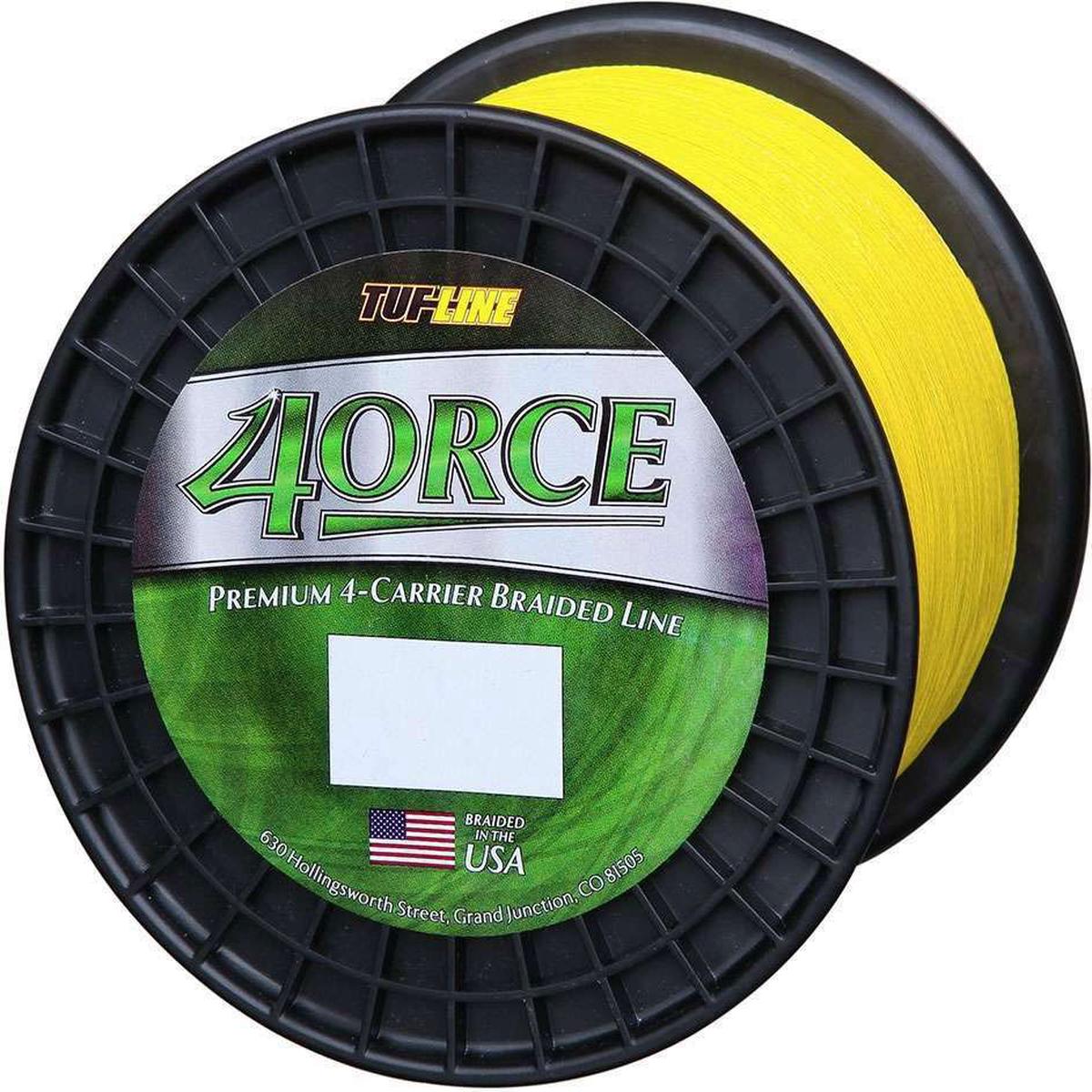TUF-LINE 4ORCE Braid - Yellow - 2500 Yd. (40 Lb. - 65 Lb.) 50 Lb.