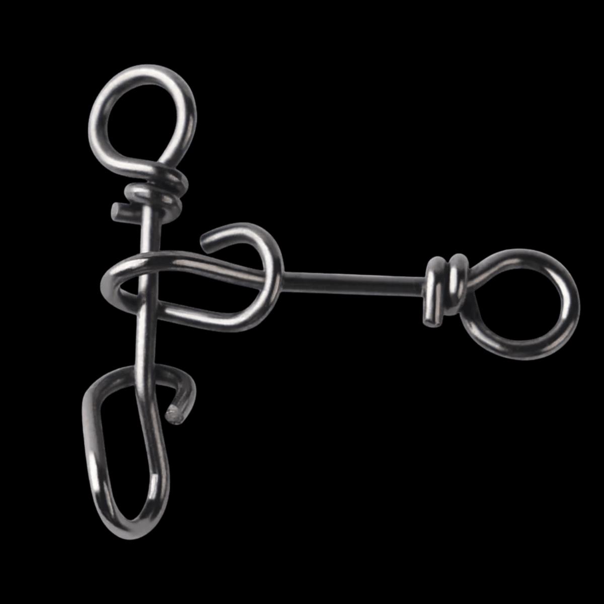 MUSTAD FASTACH CLIP 12PK #3 - BLACK NICKEL