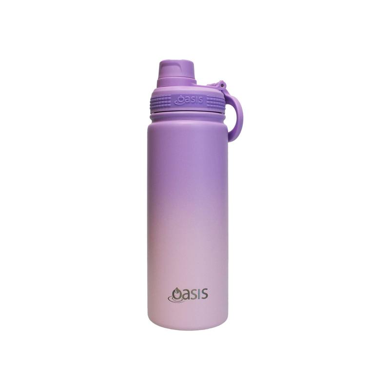 Oasis Stainless Steel Insulated Sports Water Bottle with Screw Cap 550ML (Ombre) - Lavender Luxe