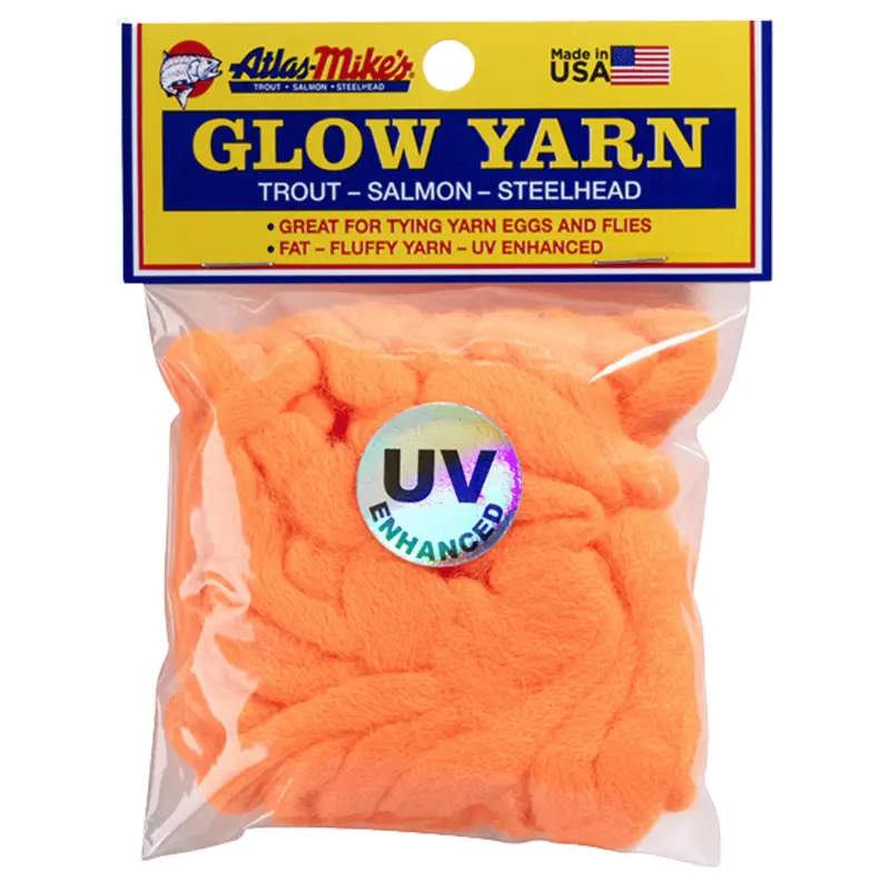 ATLAS UV GLOW YARN FIRE ORANGE 12 FT