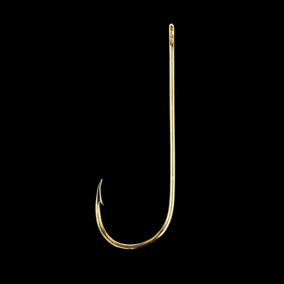 EAGLECLAW ABERDEEN LIGHT WIRE NON-OFFSET STANDARD GOLD SIZE #4 - 8 PACK