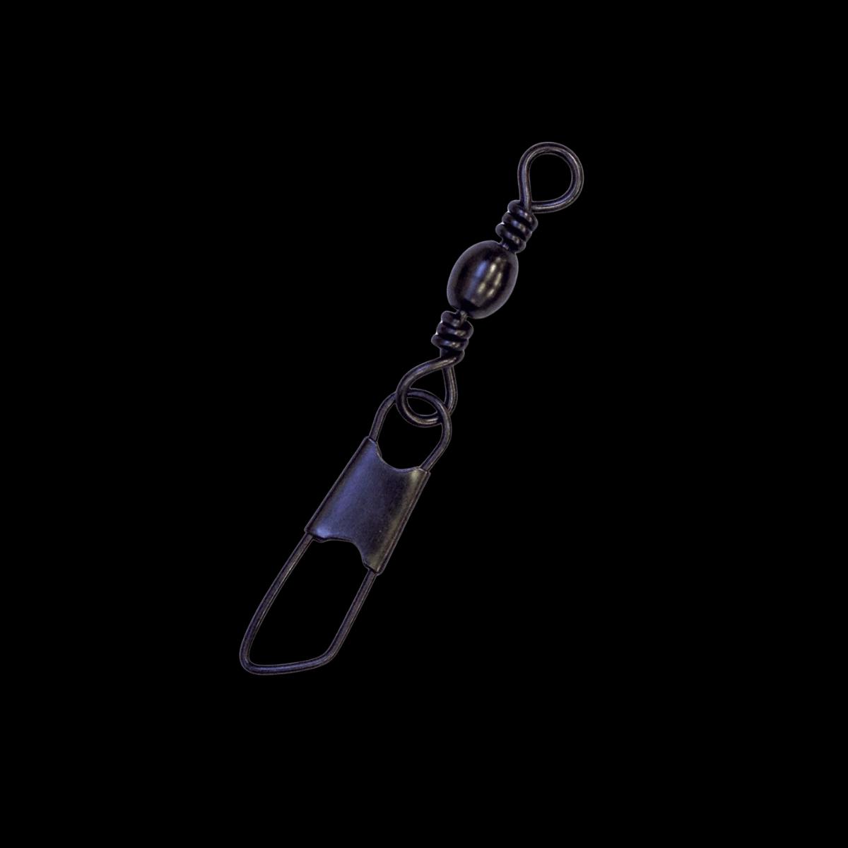 EAGLECLAW BARREL SWIVELS WITH SAFETY SNAP 7PK BLACK SIZE #12