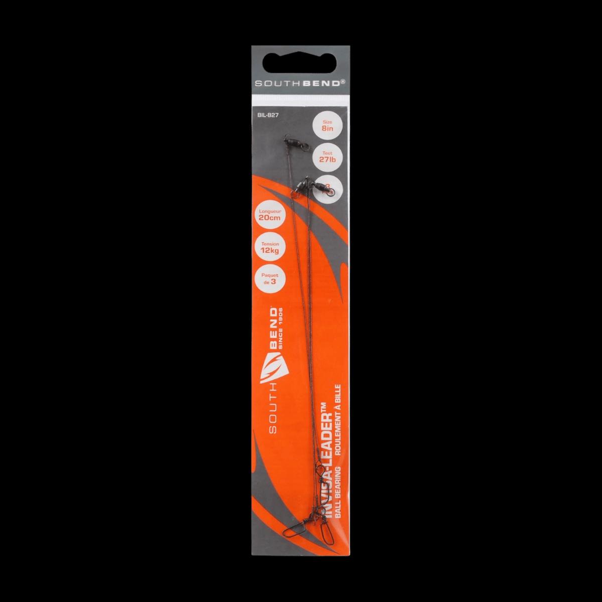 SOUTH BEND INVISA-LEADER 3PK - 8IN 27 LBS