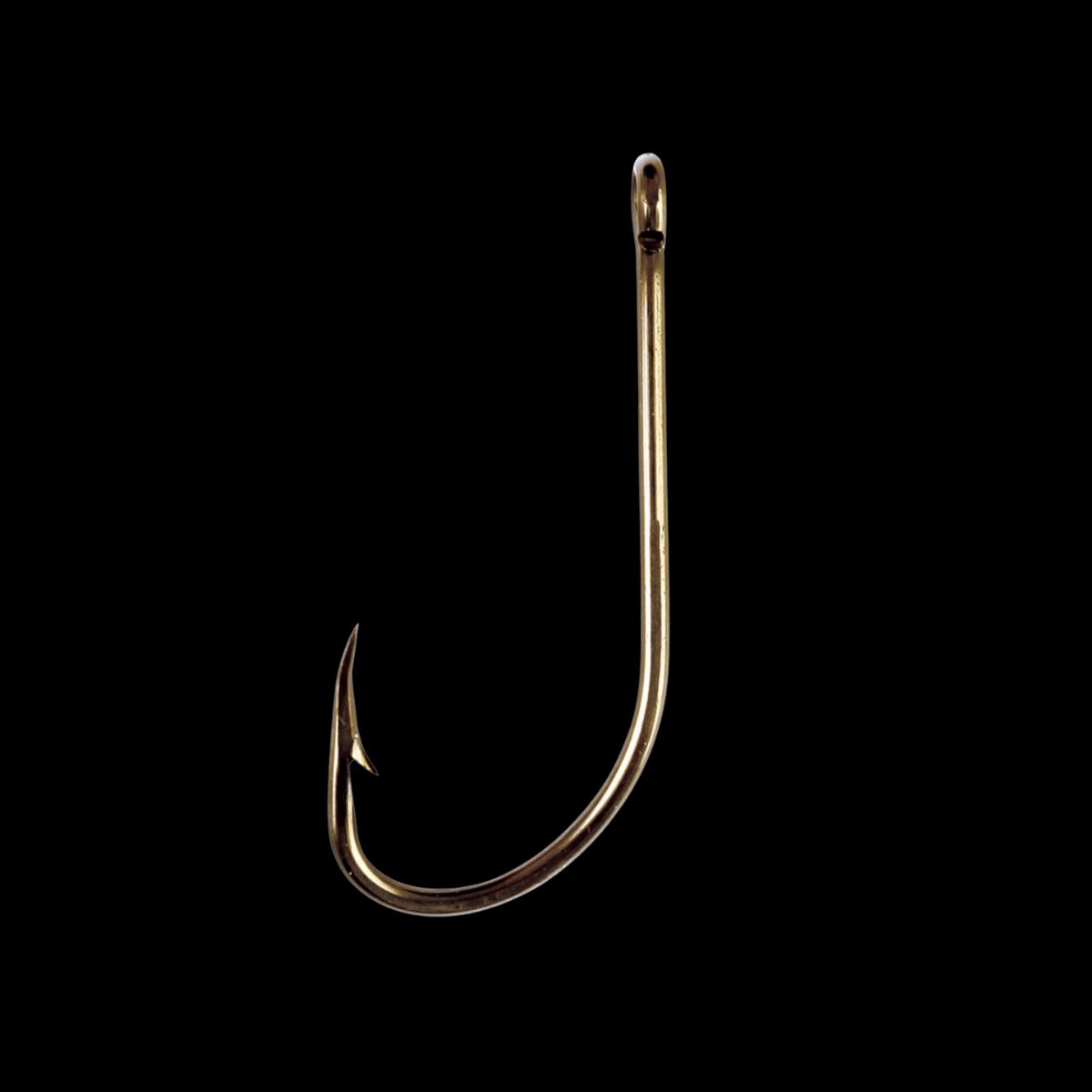 EAGLECLAW PLAIN SHANK OFFSET HOOK 10PK - STANDARD BRONZE SIZE 3/0