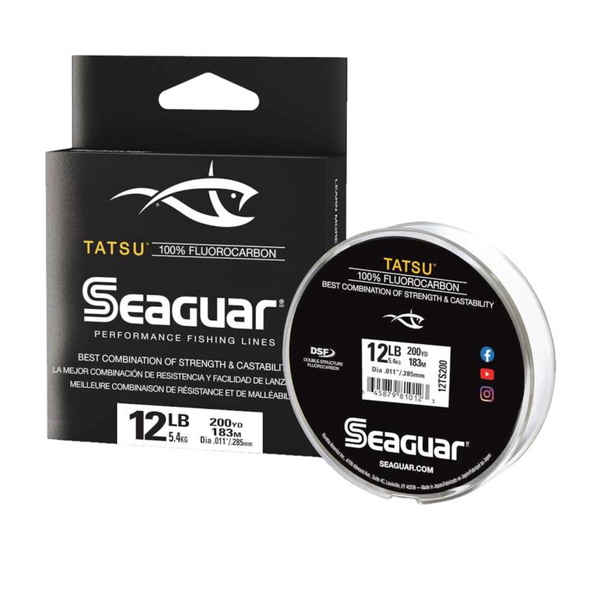 Seaguar Tatsu Fluorocarbon Mainline 4lb-10lb 200yd