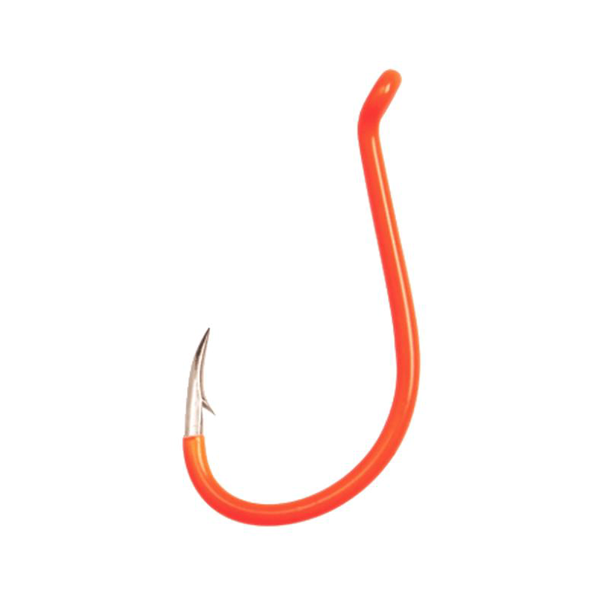 EAGLE CLAW LAZER OCTOPUS HOOK 25PK 8211 FLUORESCENT ORANGE SIZE 4