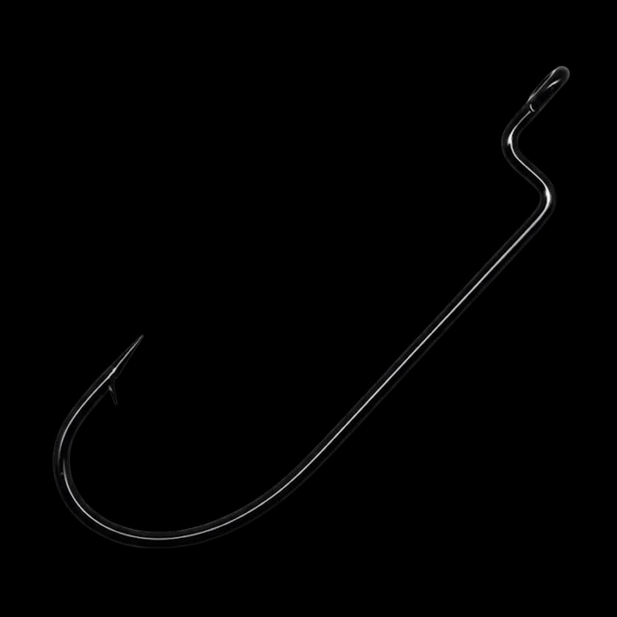 GAMAKATSU EXTRA WIDE GAP WORM HOOK - BLACK SIZE 1