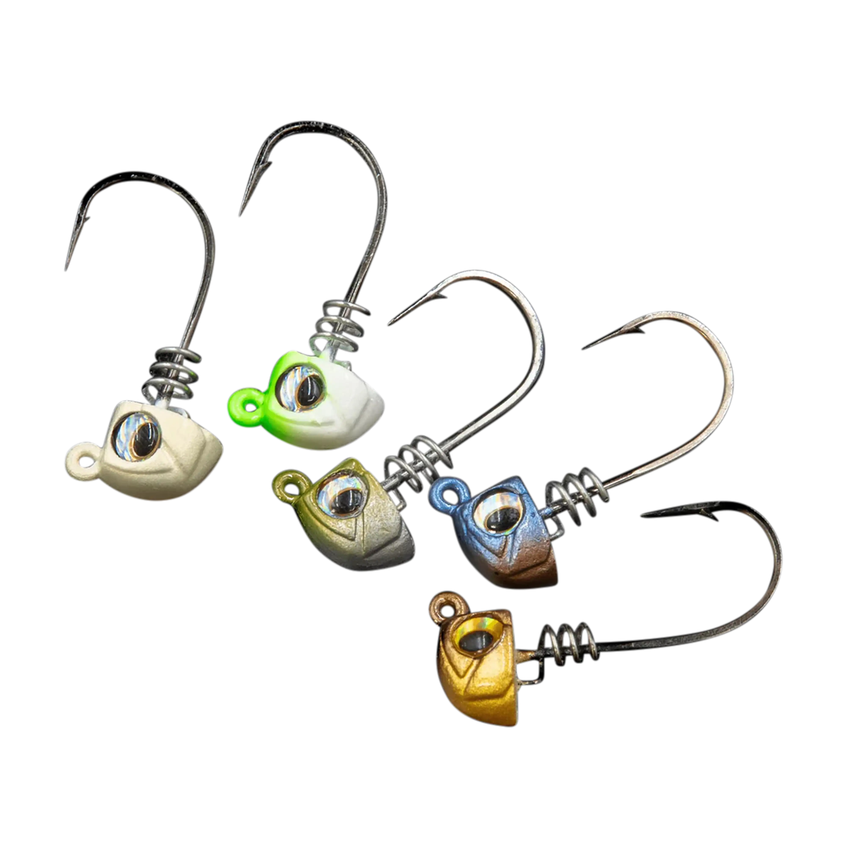 NLBN 3" Screw Lock Jig Heads with Heavy-Duty Mustad Hooks (3-Pack)