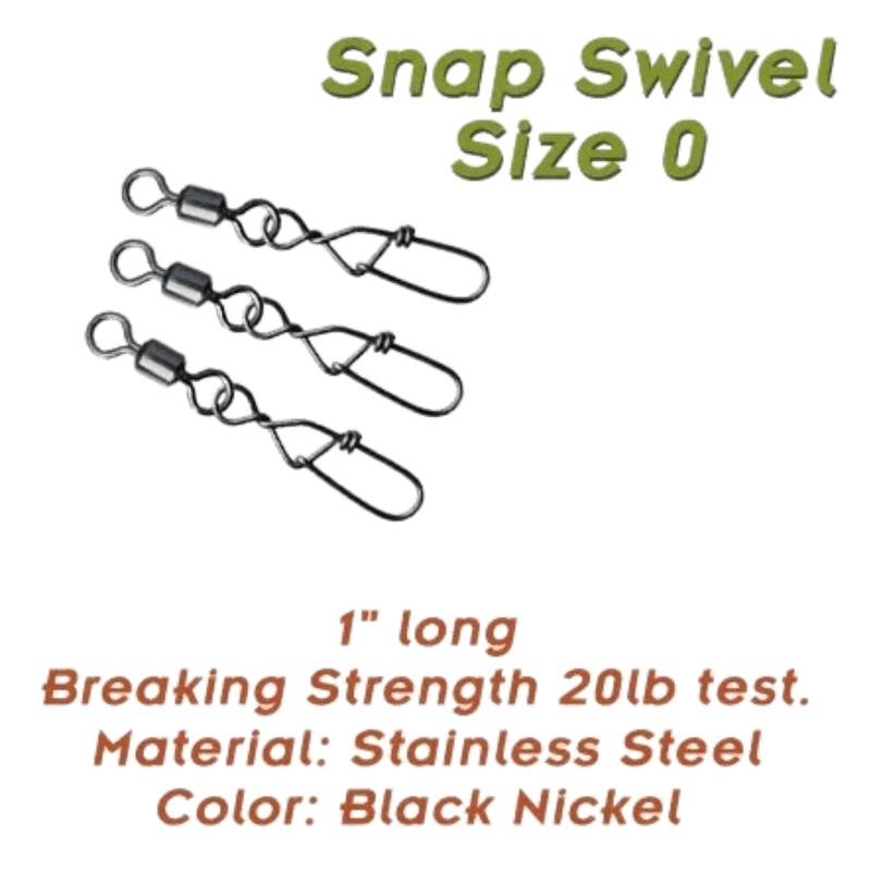 TORPEDO DIVERS SNAP SWIVEL SIZE 0 - 20LB 10PK