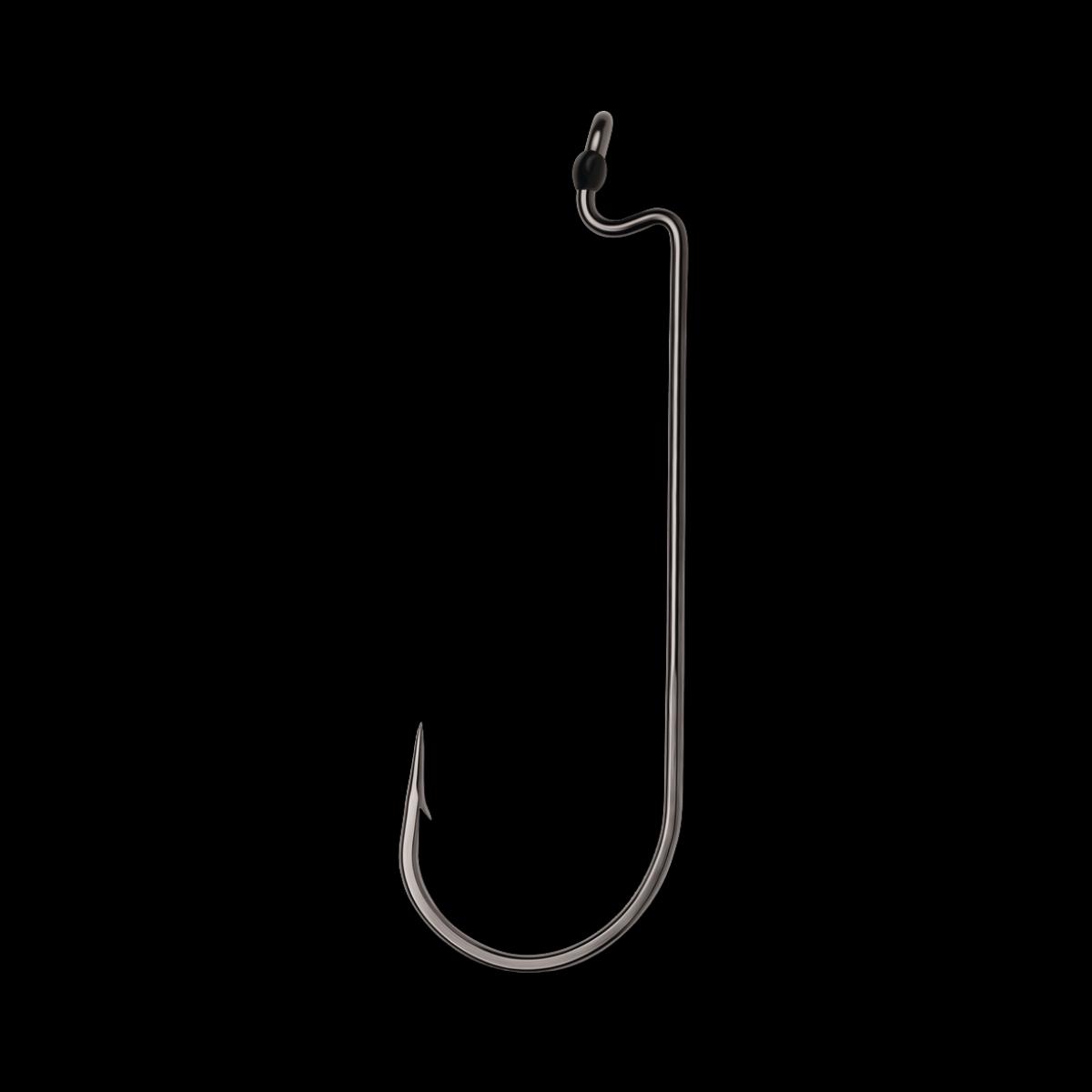 VMC WORM HOOK - #1/0 BLACK NICKEL