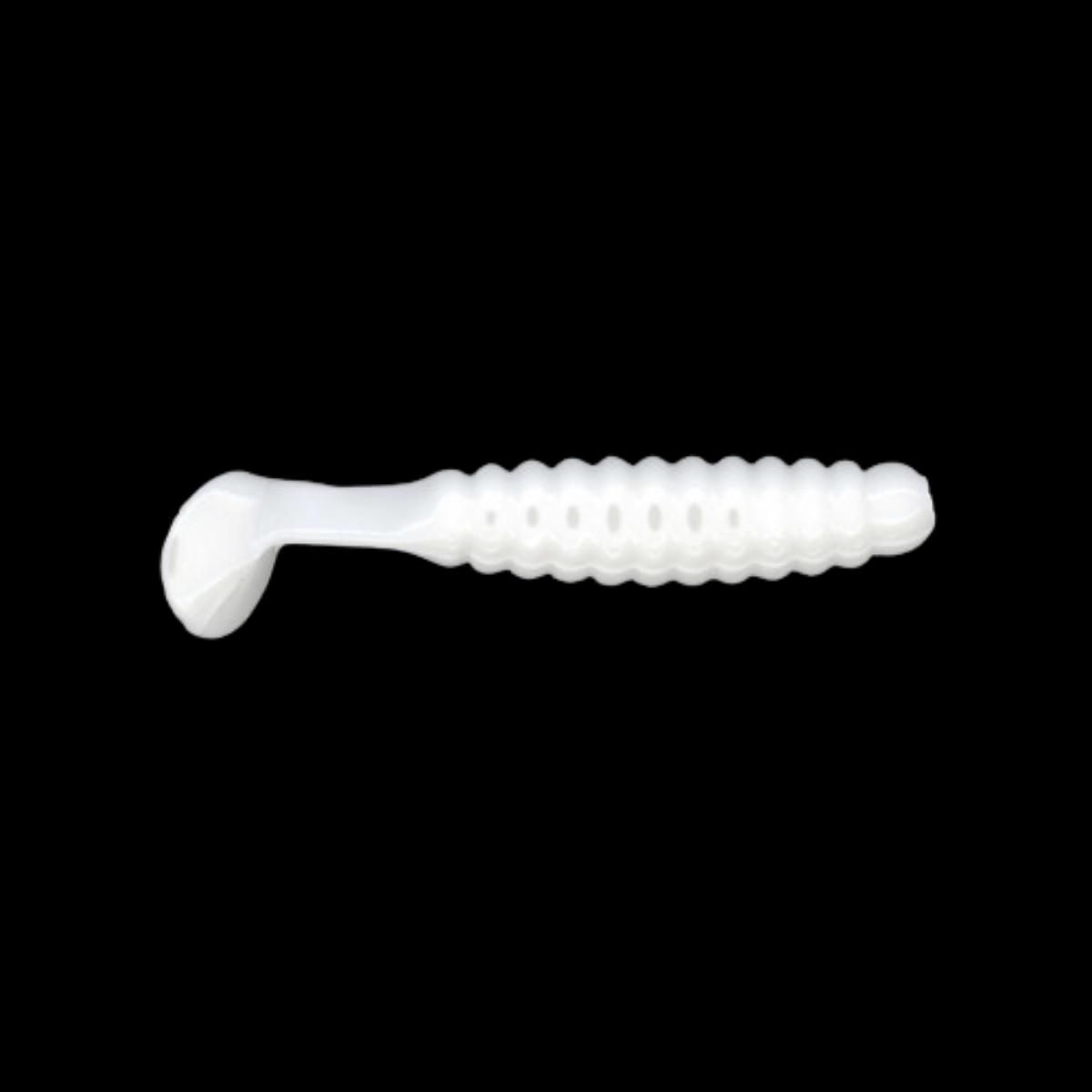 CHARLIE BREWERS CRAPPIE SLIDER GRUB 18PK - 1-1/2 IN - 1-1/2IN | WHITE