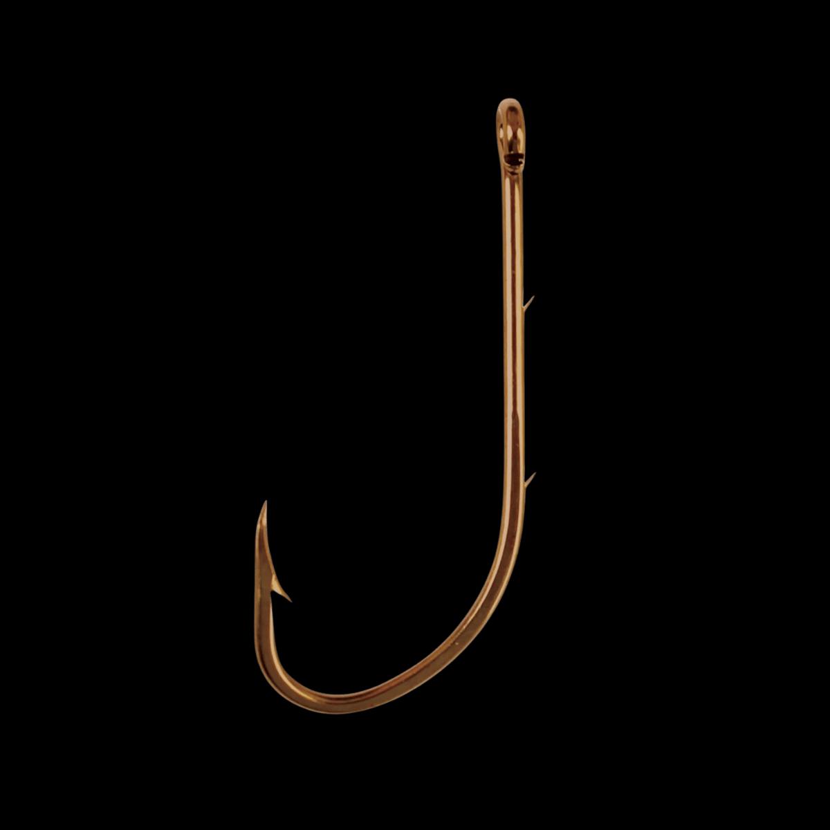 EAGLECLAW BAITHOLDER HOOK OFFSET 100PK - SIZE 2 LARGE BRONZE