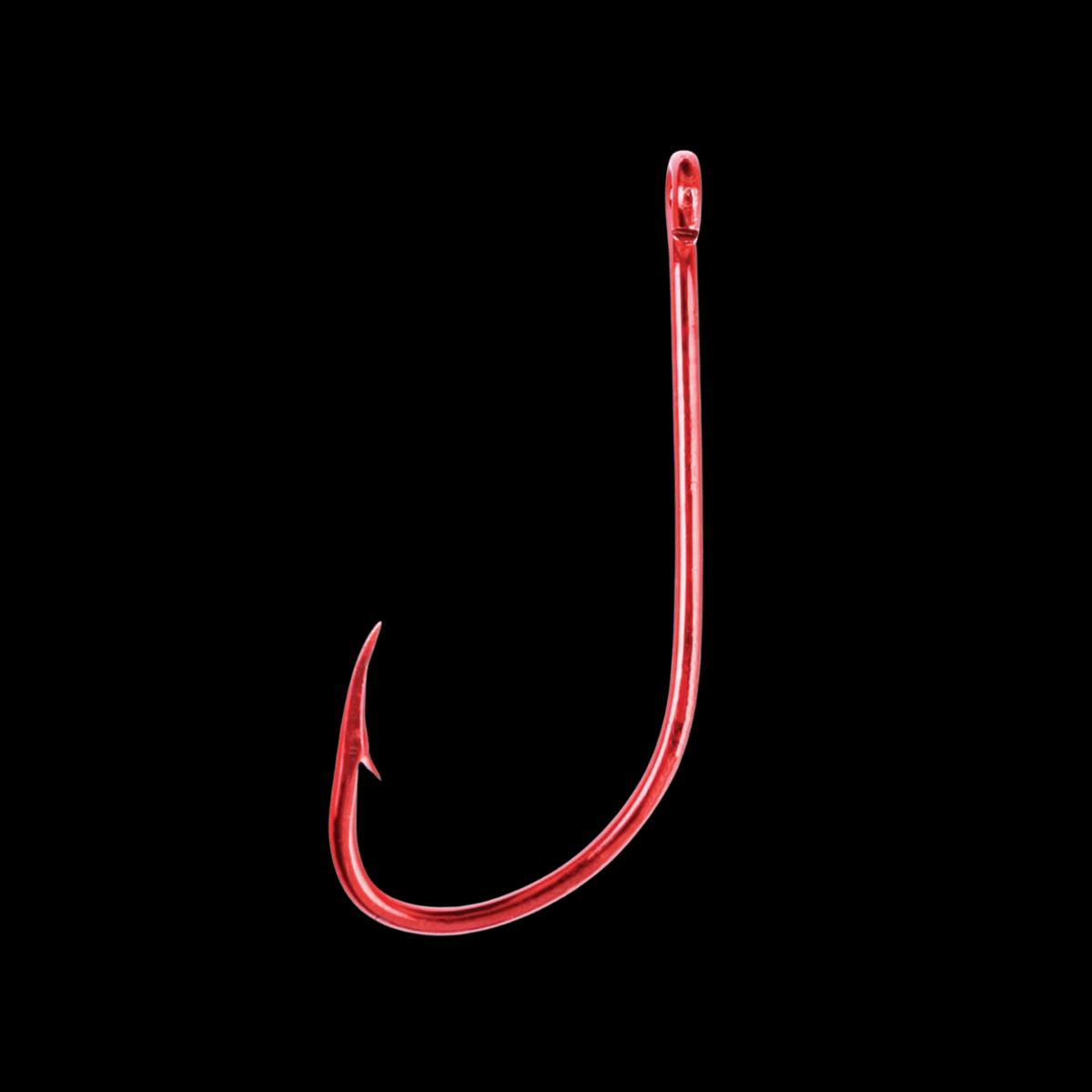 EAGLECLAW PLAIN SHANK 10PK STANDARD RED SIZE 1/0
