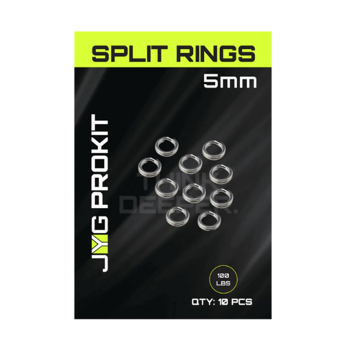 JYG Pro SS Split Rings 10pk