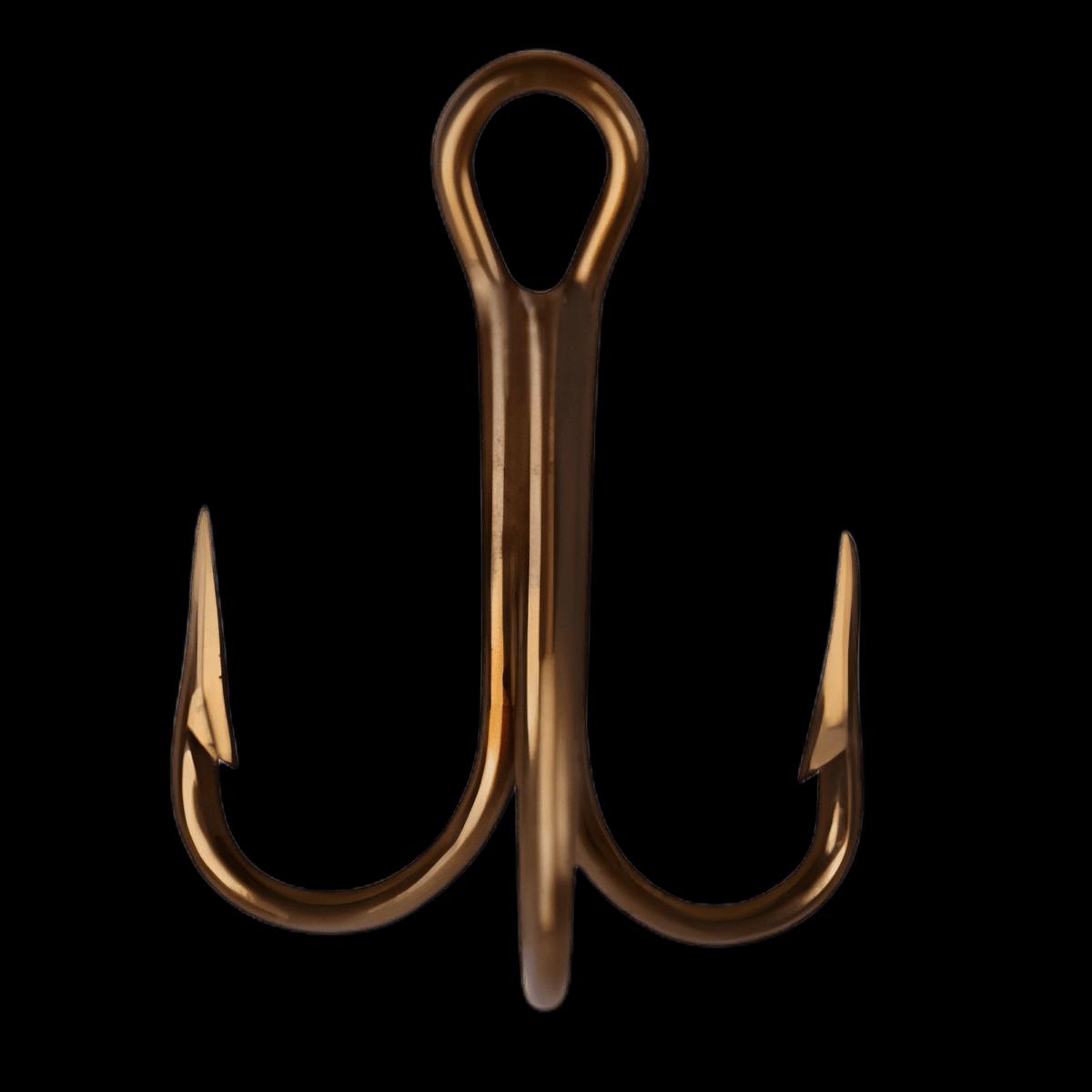 MUSTAD BRONZE TREBLE HOOK 25PK #14 - BRONZE