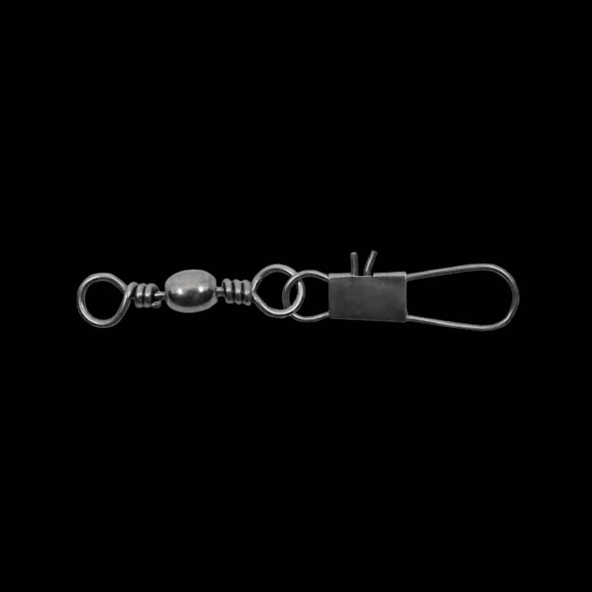 VANGUARD TACKLE BARREL SWIVEL W/INTERLOCK SNAP BLACK