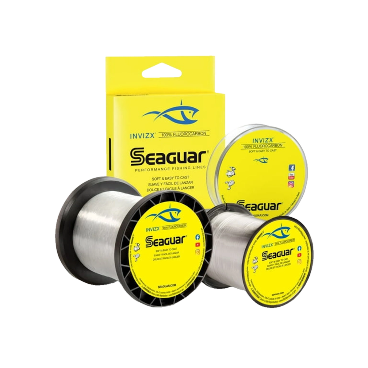 Invizx Fluorocarbon Mainline Performance Fishing Line 6lb, 200yd Clear
