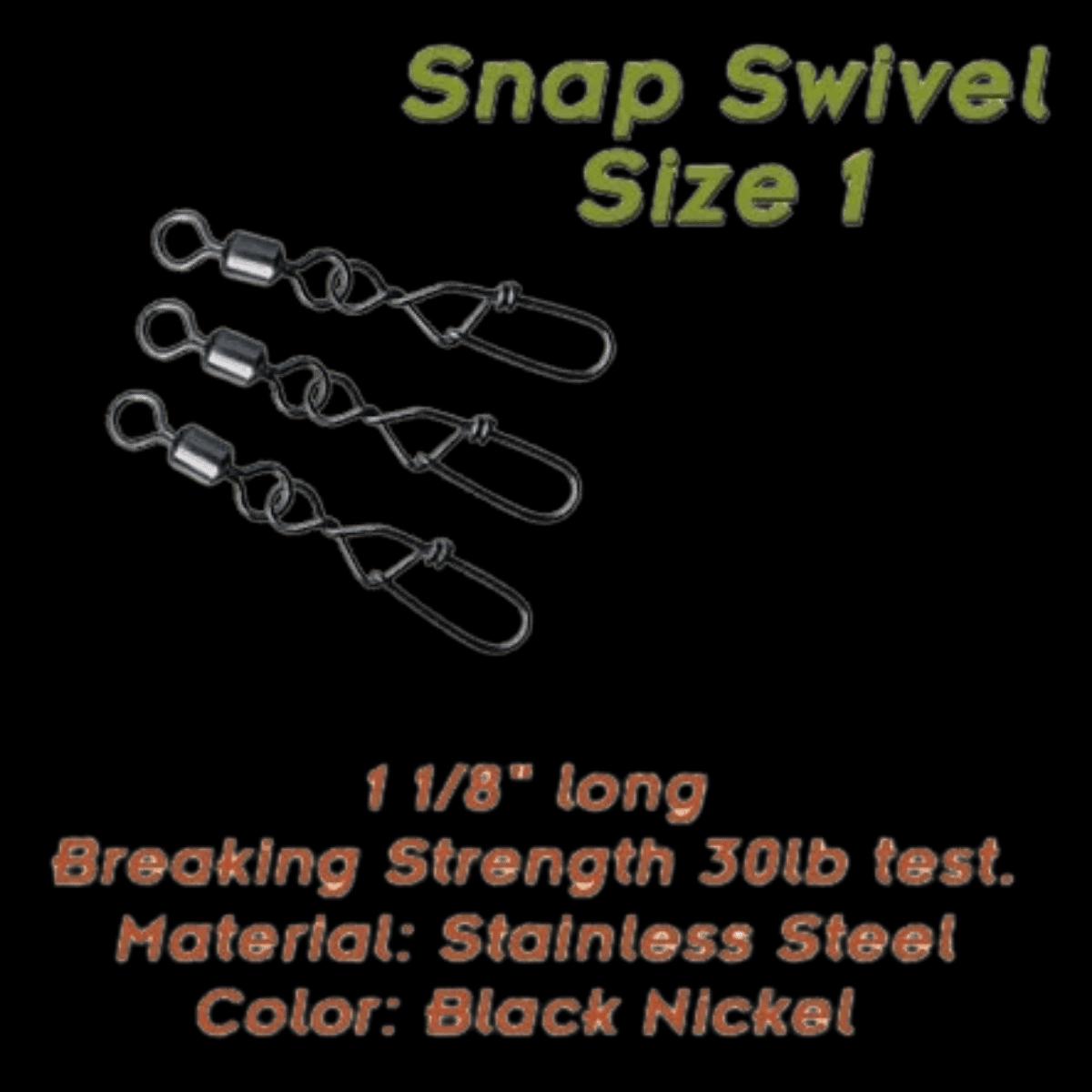 TORPEDO DIVERS SNAP SWIVEL SIZE 1 - 30LB 10PK