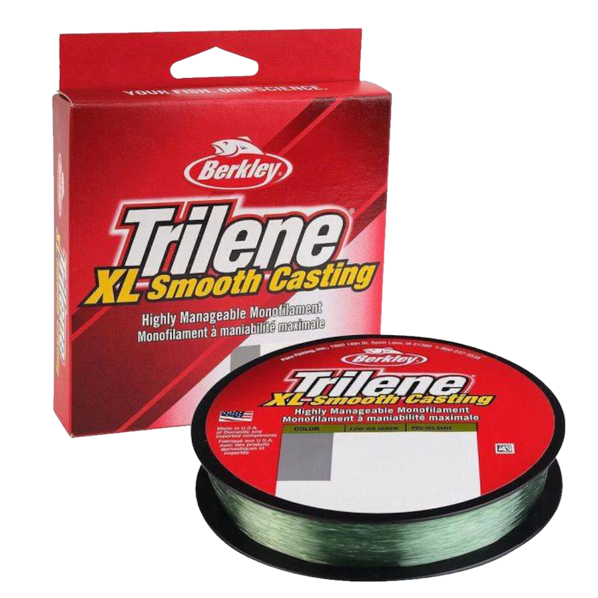 Trilene XL Filler Spool Low-Vis Green 6lb 330 yd