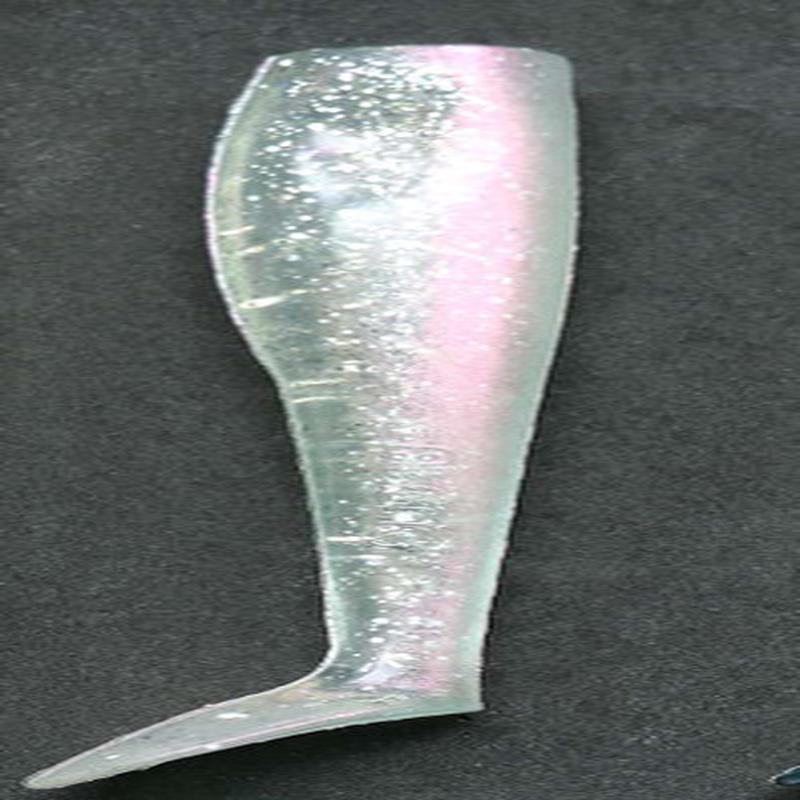 Al Gag's Whip-It Fish Lures Replacement Tails 6in Pearl Silver