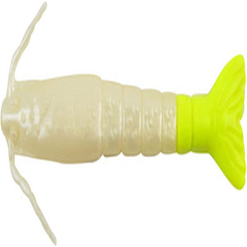 Berkley GAPSHR4 11.5 oz Gulp Alive 4'' Shrimp Pearl White/Chartreuse