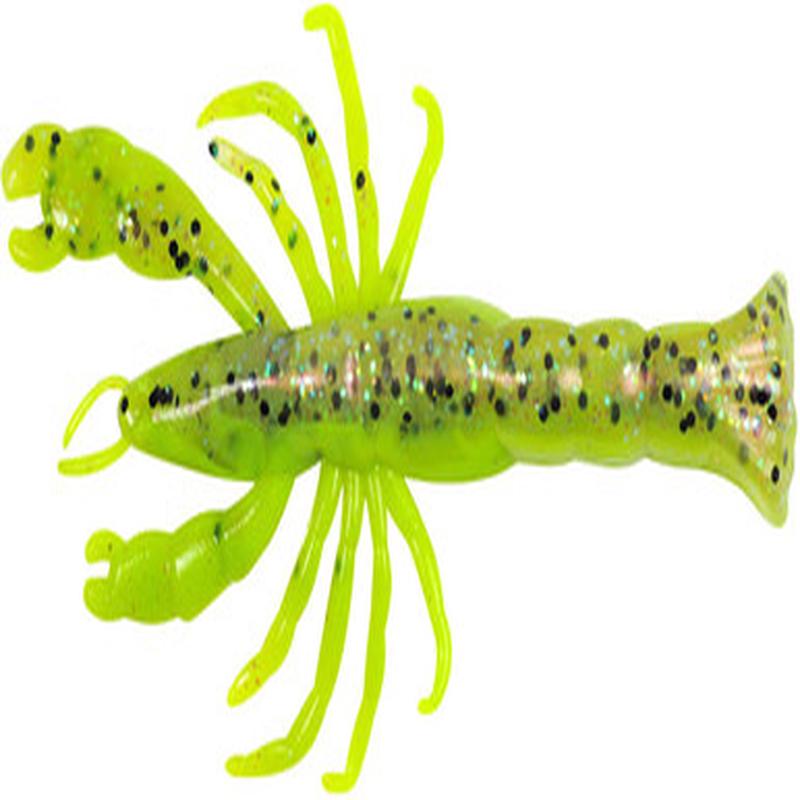 Berkley Gulp! GSSGSHR3  Ghost Shrimp Chartreuse Belly
