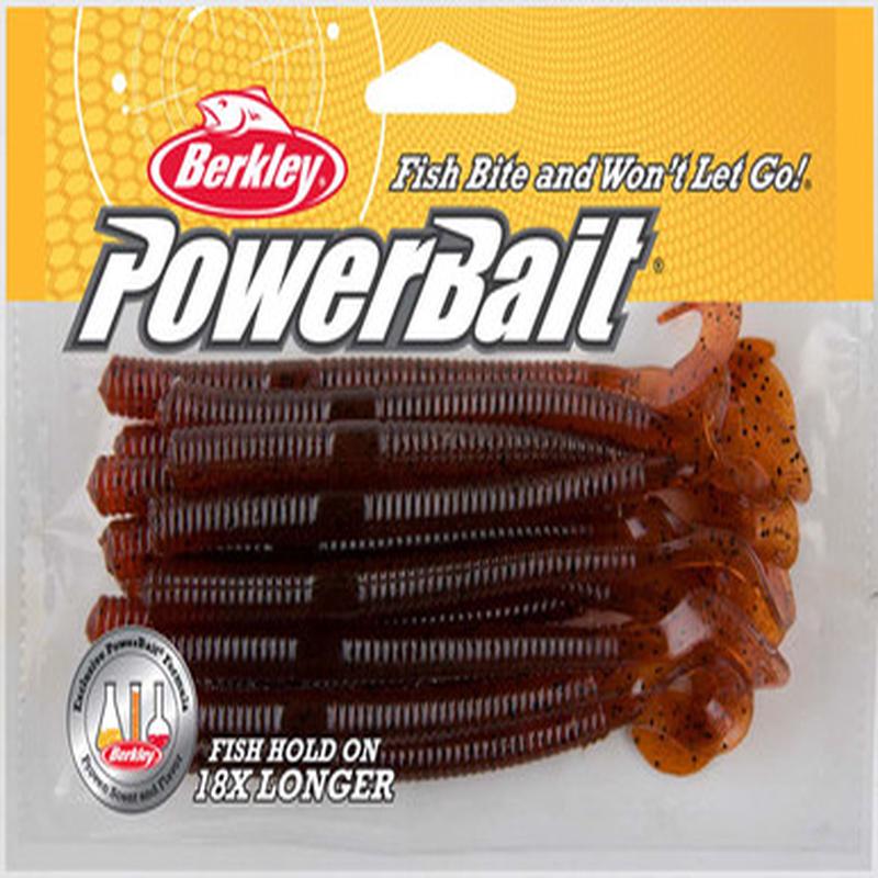 Berkley PBBPW4 Powerbait Power Worm Soft Bait - 4in Red Shad