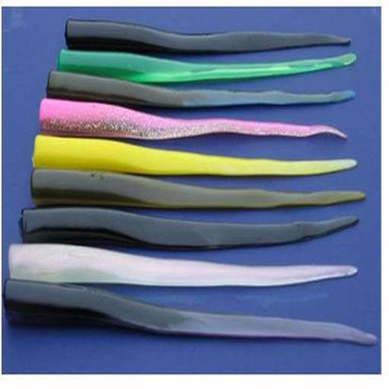 Al Gags Whip-It Eel Lures Replacement Tails 8in 17 Black Shad