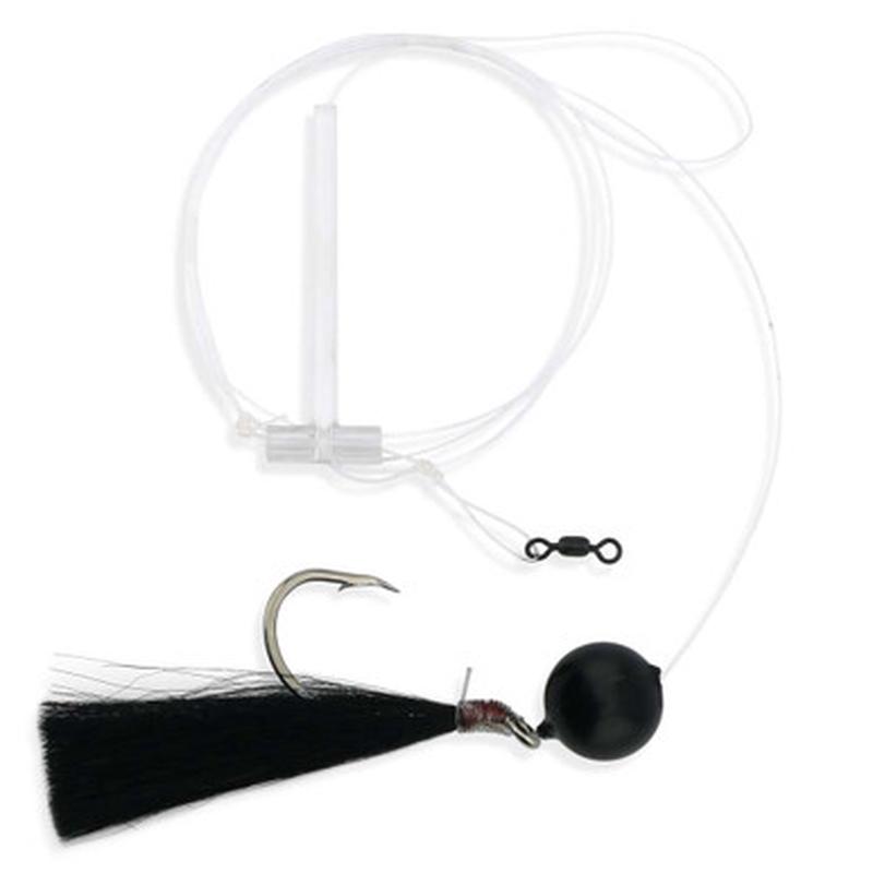 Aqua-Clear ST-7 Striped Bass Dropper Float Rig Black Float/Black Hair