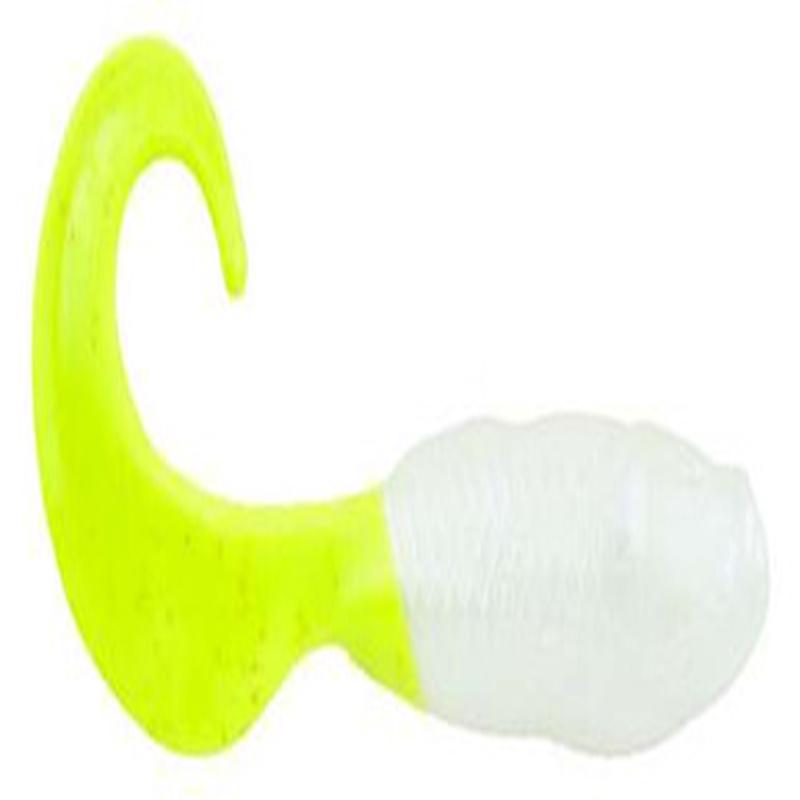Berkley Gulp! Saltwater Swimming Mullet - 3in - Pearl White/Chartreuse