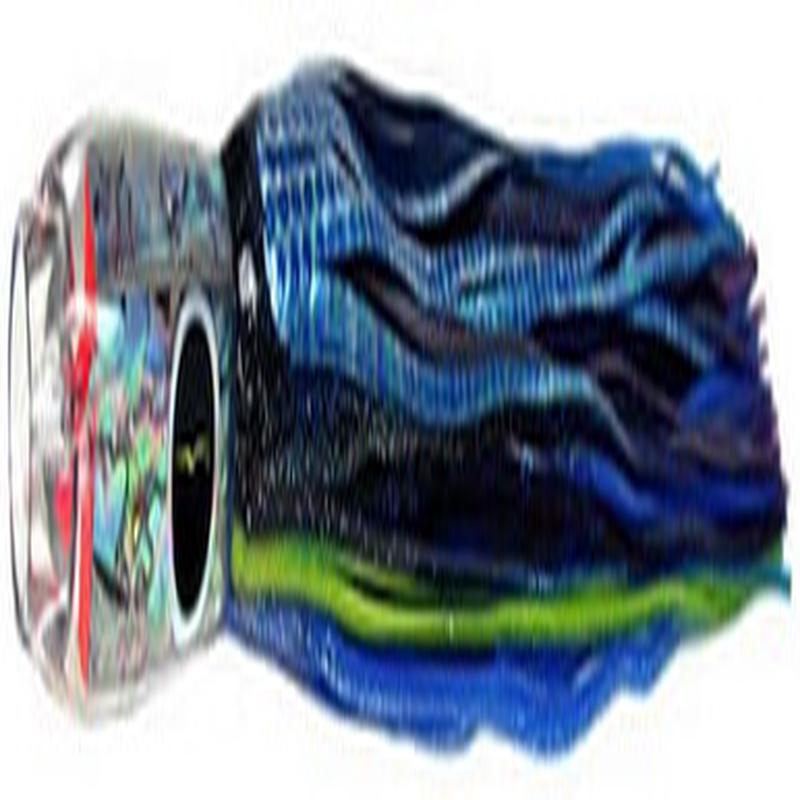 Black Bart Lures BBD-PUF Black Blue Dot/Purple Blue Fleck Tahitian Prowler Medium Tackle Skirted Lure