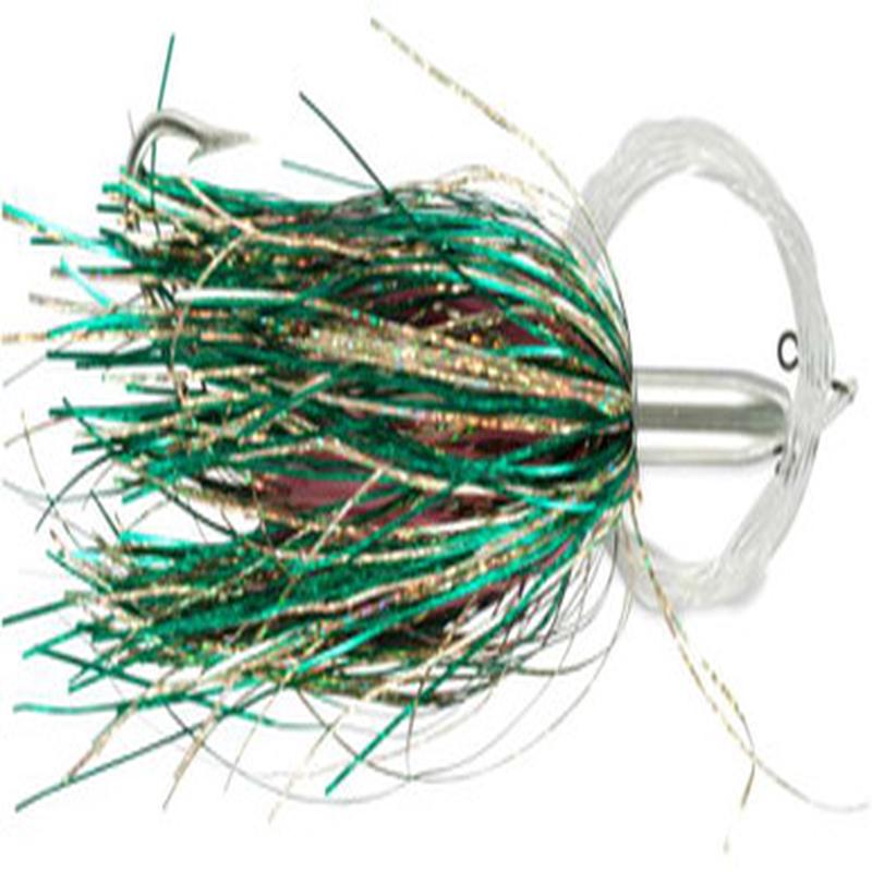 C&H Mini Turbo Slammer Lure - 5-1/2'' w/ Mono Rig Green/Gold/Pink