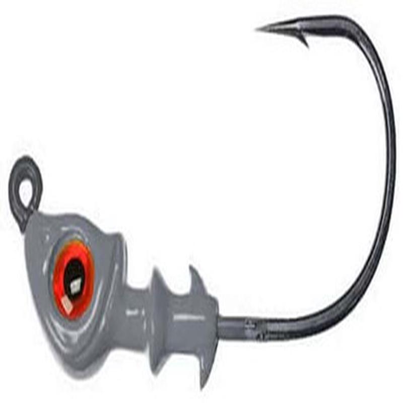 DOA C.A.L. Jig Heads 3/4oz 3 Pack 422 Natural-Red Eye