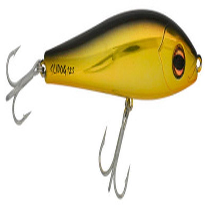 Halco Slidog 125 Stickbait - Chrome Gold Black Back