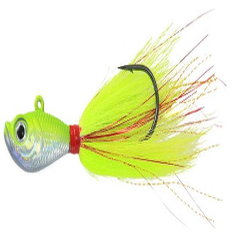 Jigging World Premium Bucktail V2 Jig - 4oz - Chartreuse